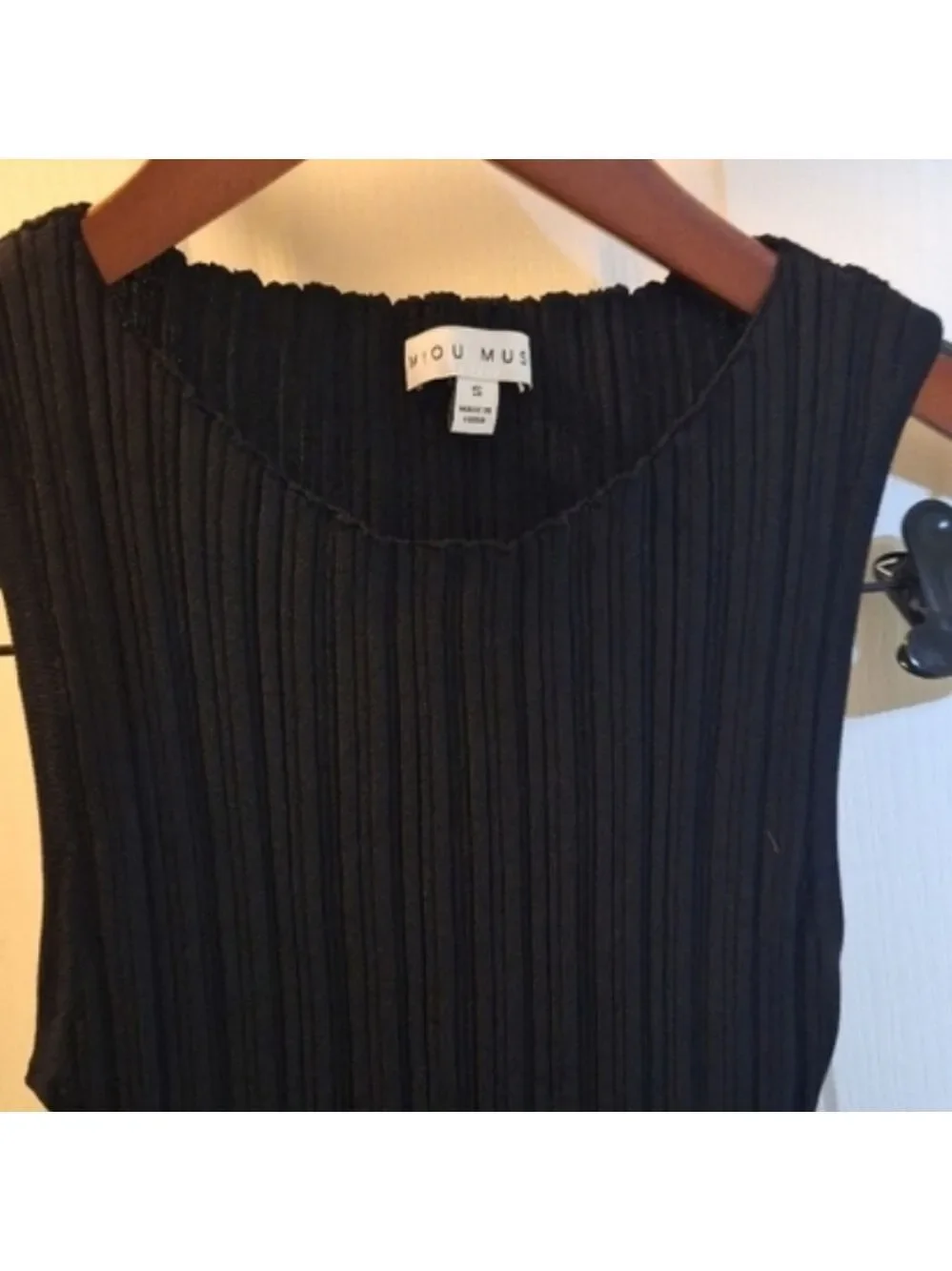 Fitted Long Length Moiu Muse Black Ribbed Maxi Dress Size Small